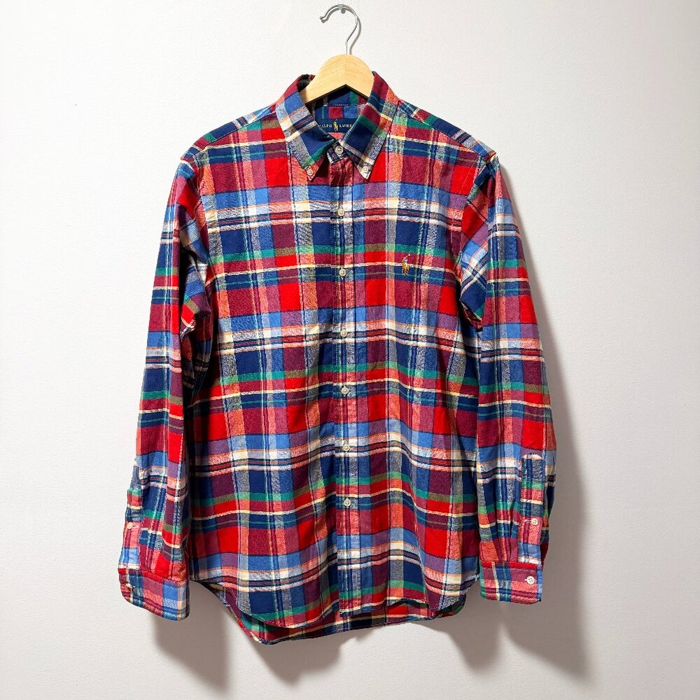 Polo Ralph Lauren Multicolor Plaid Shirt Medium - Kentucky Derby